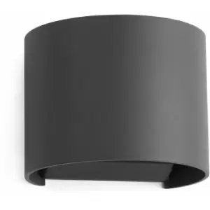 Image of 08-faro - Sunset dark gray garden wall light 2-light