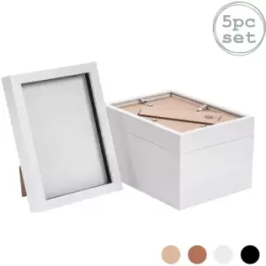 Image of 3D Box Photo Frames - A5 (6 x 8') - White - Pack of 5 - Nicola Spring
