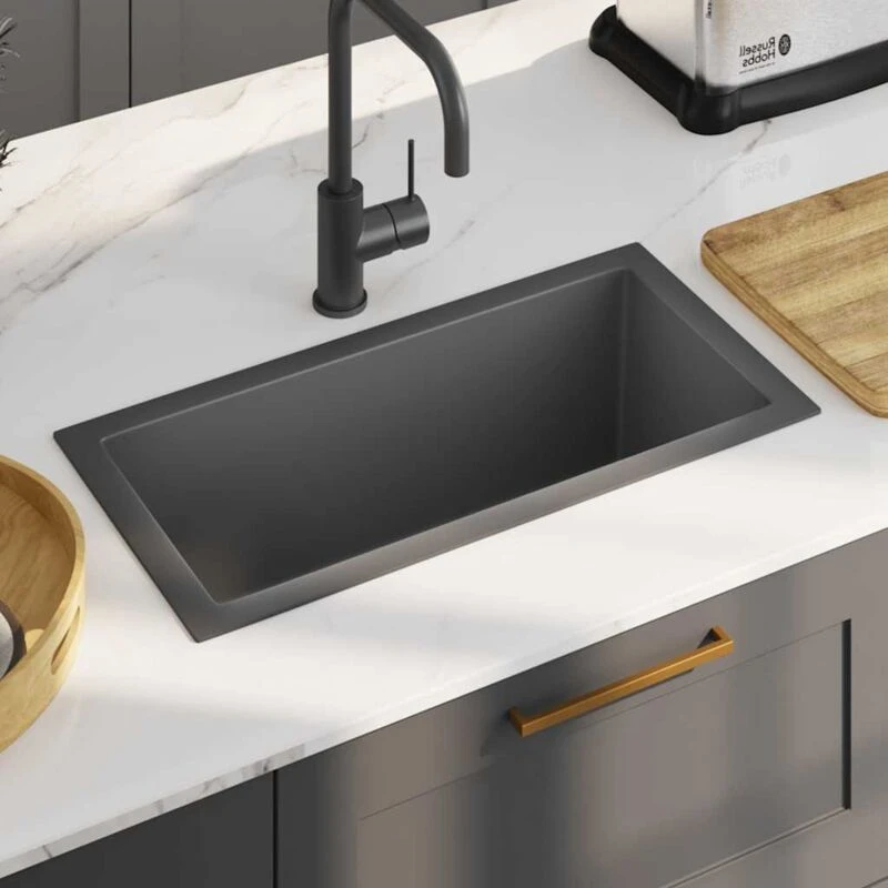 Image of VIDAXL Handmade Kitchen Sink Black Stainless Steel vidaXL 8720286179055