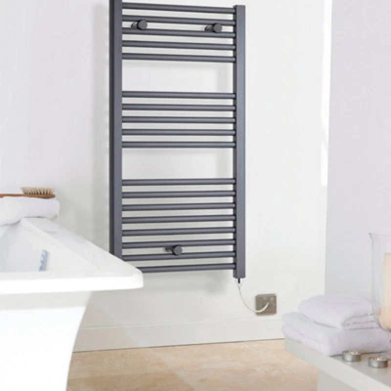 Image of Nuie Round Anthracite Radiator 720 X 400Mm (300W) Anthracite, Grey MTY153