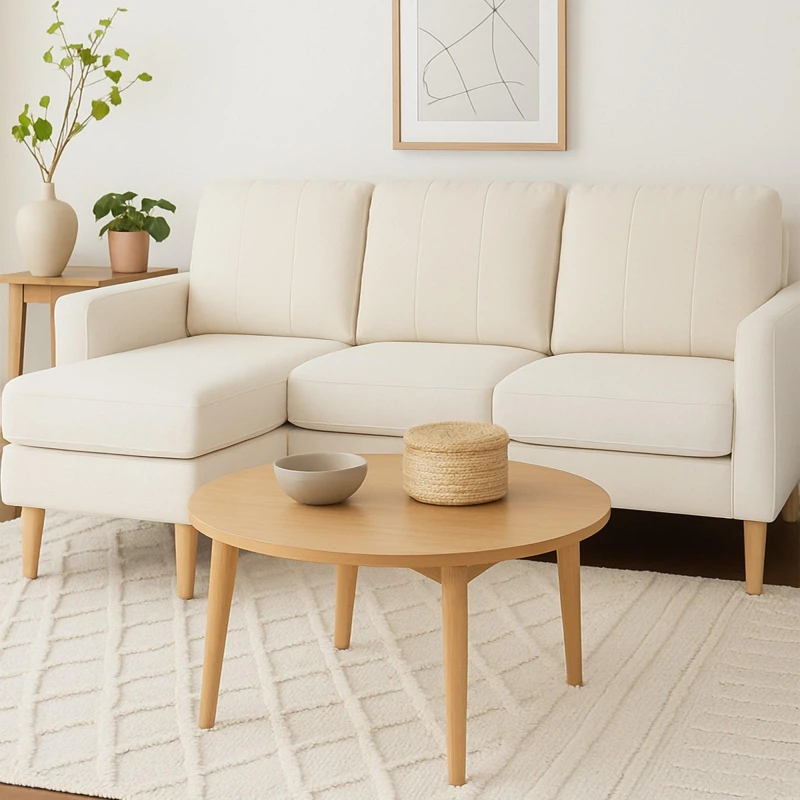 Image of Aspire Aspire Pad Compact Sofa with Reversible Chaise in Natural Size: 3 Seater Natural 3 Seater Unisex 5057632314826