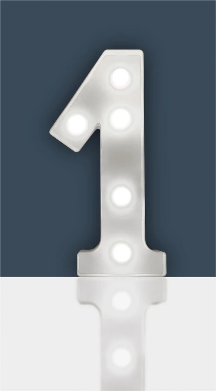 Image of STHELENS "1" Light Up 3D LED 22cm Numbers Party Birthday Wedding Battery Operated ELV-267539