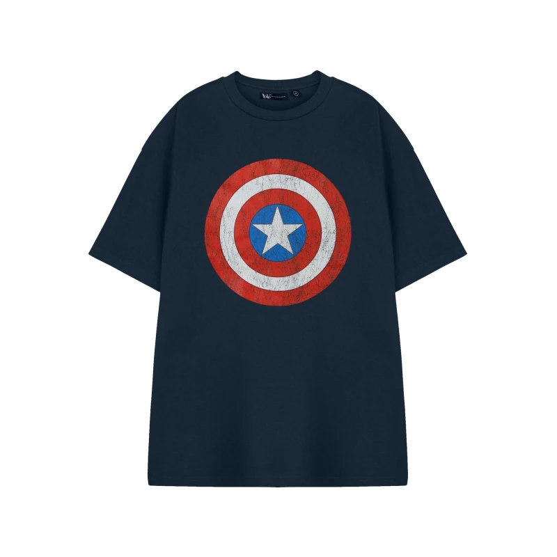 Image of (XX-Large) Marvel Captain America Short Sleeved T-Shirt (Mens Blue)