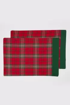 Image of Cotton Christmas Prince Edward Tartan Pack of 2 Placemats