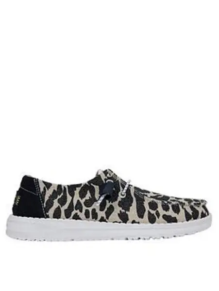 Image of Heydude Wendy Leopard Shoe, Black, Size 7, Women Black VWZUW Female 7