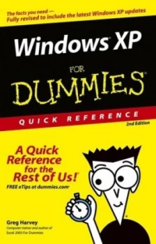 Image of Windows Xp for Dummies Quick Reference Paperback