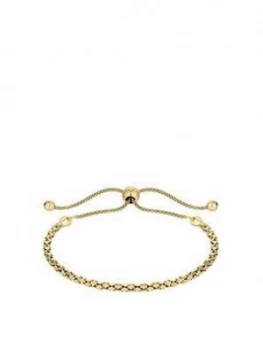 Image of Simply Silver 14Ct Gold Plated Sterling Silver Twist Toggle Bracelet