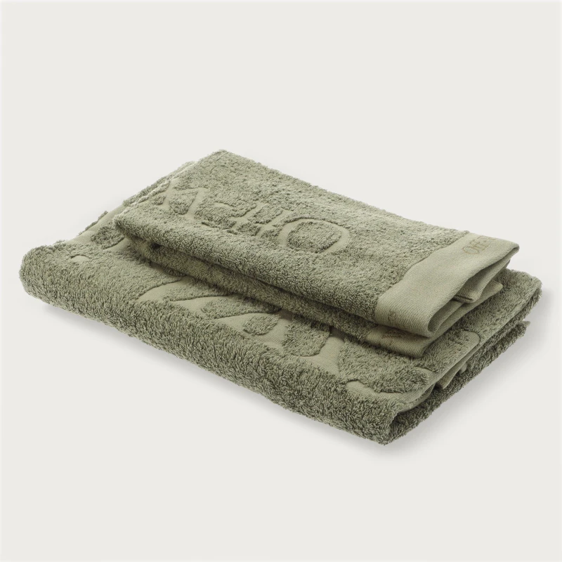Image of Off White Towel Set Army Green unisex One Size