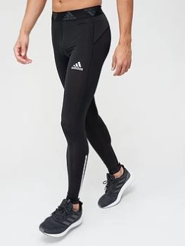 Image of adidas Techfit Baselayer 3 Stripe BOS Tights - Black Size XL Men
