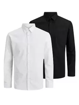 Image of Jack & Jones Joe Formal Long Sleeve Shirt (2 Pack) - Multi Size M Men