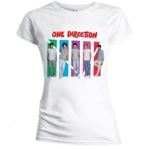 Image of One Direction - Colour Arches Womens Large T-Shirt - White
