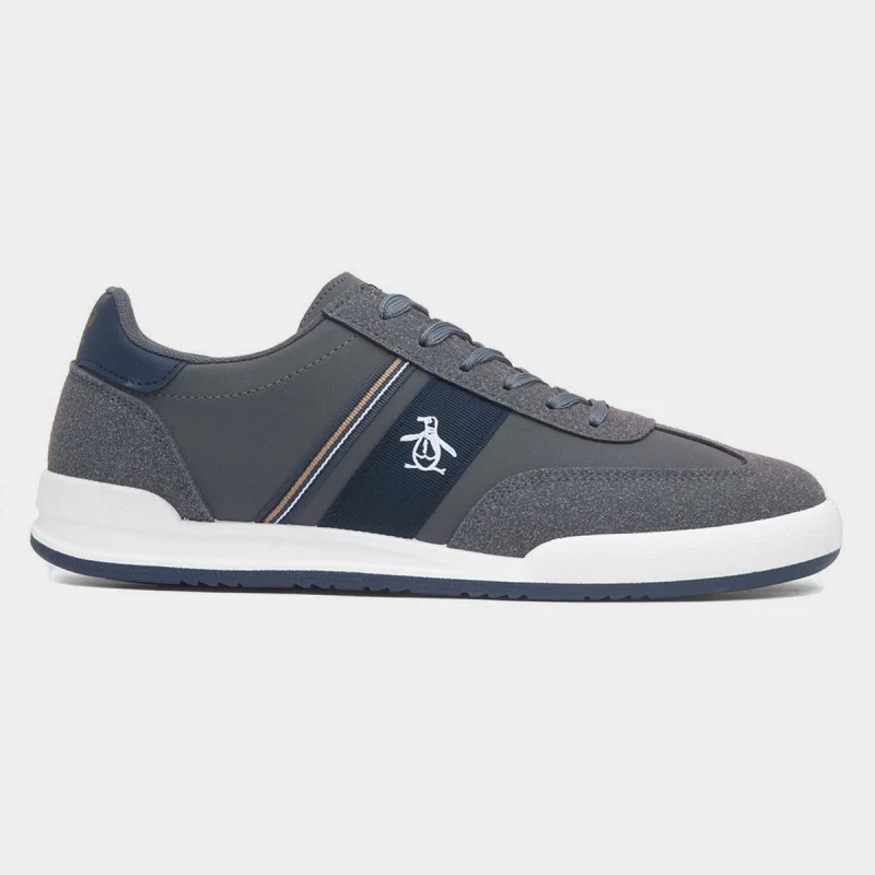 Image of Original Penguin Mens Gaz Court Trainers Charcoal male 6 (39)