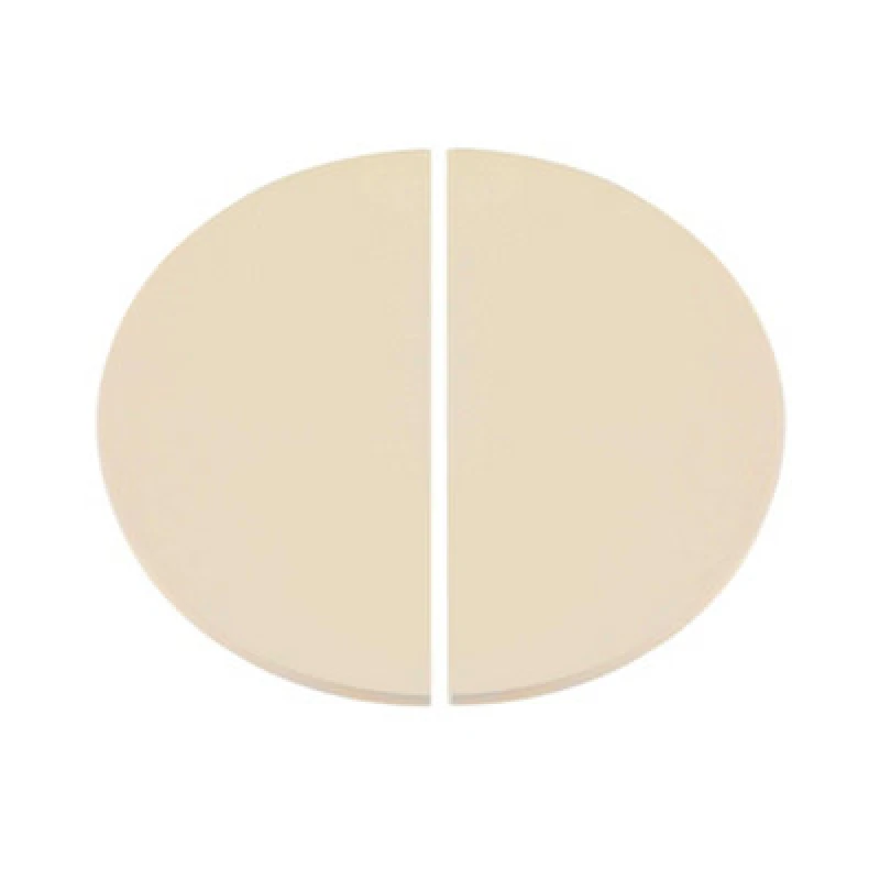 Image of Dellonda Kamado Half-Moon Ceramic Heat Deflector Plates 15" - Set Of 2 - Dg185