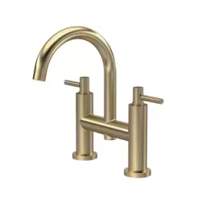 Image of Hudson Reed Tec Lever Bath Filler - Brushed Brass