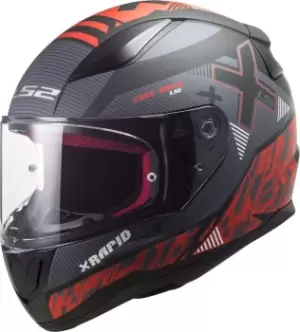 Image of LS2 FF353 Rapid Xtreet Helmet, black-red, Size S, black-red, Size S