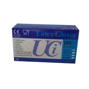 Image of Unisex Adults Gloves Latex Examination Pack Of 100 (Medium) (May Vary)