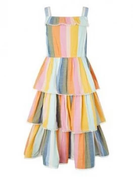 Image of Monsoon Girls Molly Stripe Midi Dress - Multi