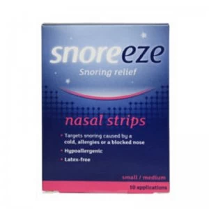 Image of Snoreeze Snoring Relief Nasal Strips Small/Medium 10 Applications