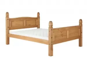 Image of Birlea Corona 5ft King Size Waxed Pine Wooden Bed Frame High Footend