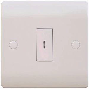 Image of ESR Sline 10A White 1G Double Pole Electric Fish Key Operated Wall Plate Switch