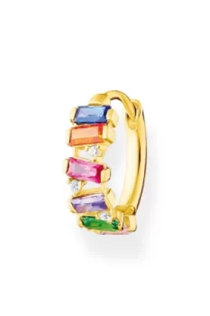 Image of Thomas Sabo Charm Club Charming Coloured Baguette Hoop Earrings CR665-488-7