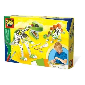 Image of SES Creative - Metal Dinosaur Construction Set