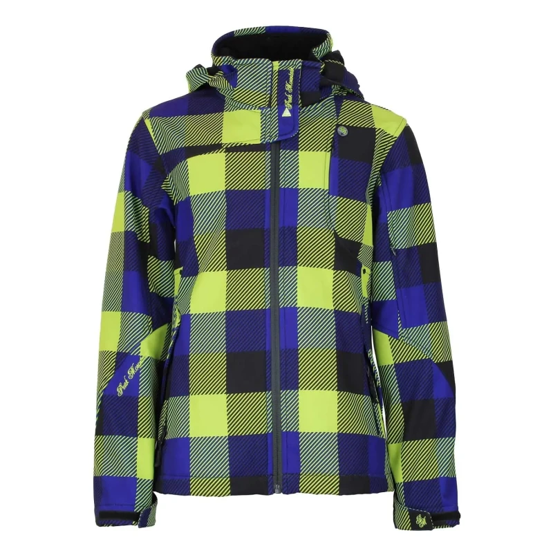 Image of Peak Mountain Printed softshell jacket for girls Peak Mountain Gaveny Vert Female 12 ans GAVENY/BG-ANIS