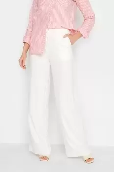 Image of Tall Wide Leg Linen Trousers