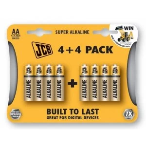 Image of JCB LR6JCBB4 4/ S5333 Jcb AA 4 4 Super Alkaline Batteries