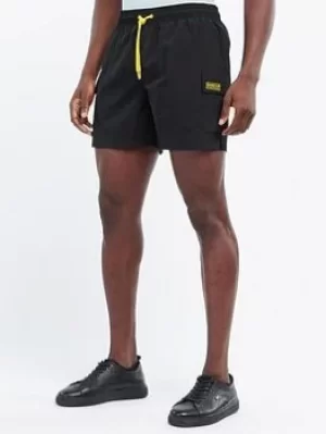 Image of Barbour International Cargo Swim Shorts, Black, Size S, Men