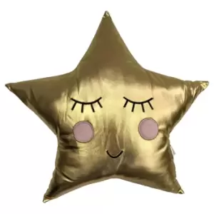 Image of Little Furn. Gold Shiny Star Pre-filled Cushion Polyester Spandex Gold