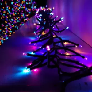 Image of 768 LED 4.5m Premier Compact Cluster Brights Indoor Outdoor Christmas Multi Function Mains Operated Lights in Rainbow