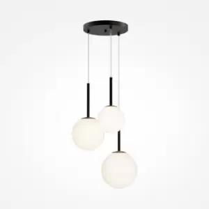 Image of Maytoni Basic Form Modern 3 Light Cluster Pendant Ceiling Light Matt Black E14