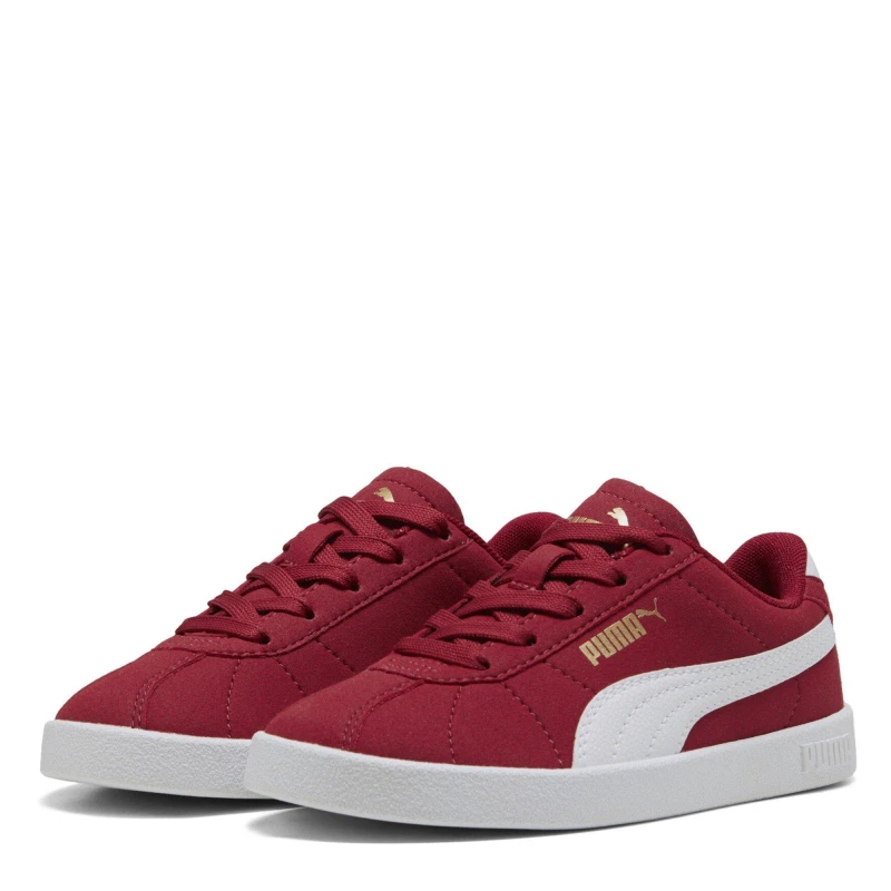 Image of Puma Unisex Kids Club II PS Canvas Trainers Red/White/Go unisex C9.5