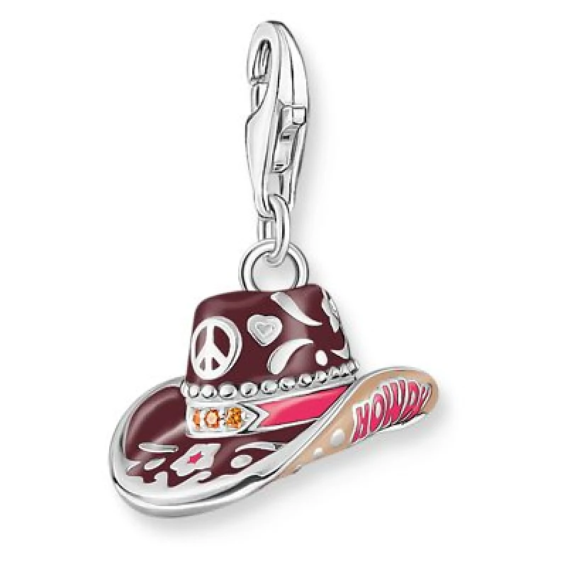 Image of Thomas Sabo 2216-041-7 Silver Charm Pendant Cowboy Hat Jewellery