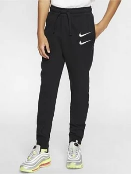 Image of Nike Sportswear Older Boys Swoosh Joggers - Black