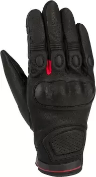 Image of Bering Vasko Motorcycle Gloves, black-red, Size S, black-red, Size S