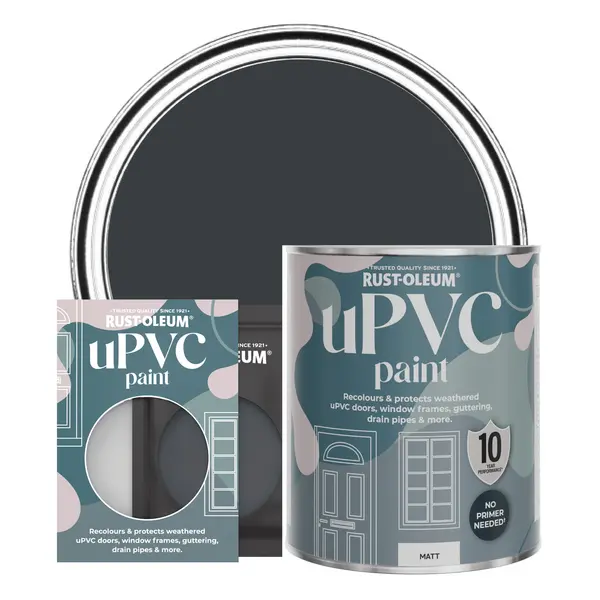 Image of Rust-Oleum uPVC Paint, Matt Finish - ANTHRACITE (RAL 7016) - 750ml