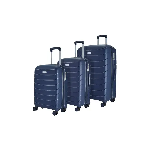 Image of Rock Luggage Prime UYVJ7 Hardshell Navy Suitcase 3Pcs Set