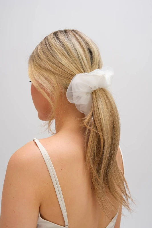 Image of Jon Richard Womens Bridal Scrunchie in White White Female One Size