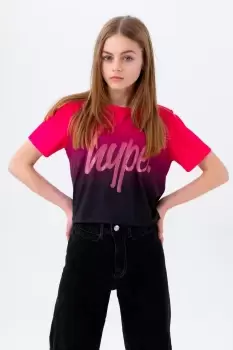 Image of Fade Script Crop T-Shirt