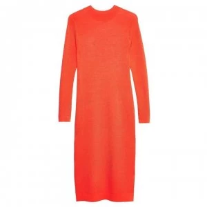 Image of Jack Wills Falstone Long Sleeve Midi Dress - Bright Red