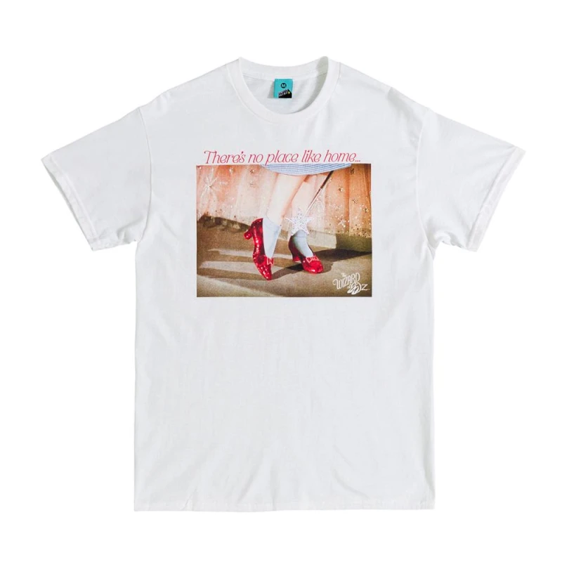 Image of The Wizard of Oz Mens Ruby Slippers T-Shirt in White Size: Medium White Male M