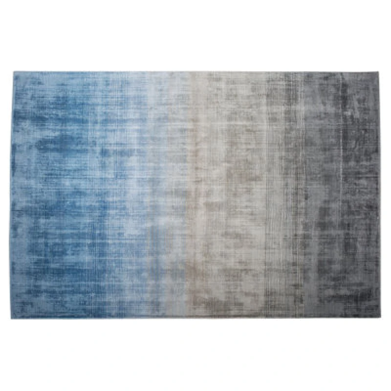 Image of Beliani Rug Ercis Blue 140 X 200 Cm Viscose