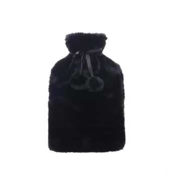 Image of Biba Faux Fur Hotwater Bottle - Black