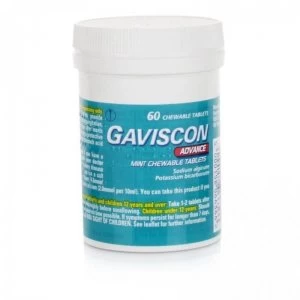Image of Gaviscon Advance Chewable 60 Tablets Mint