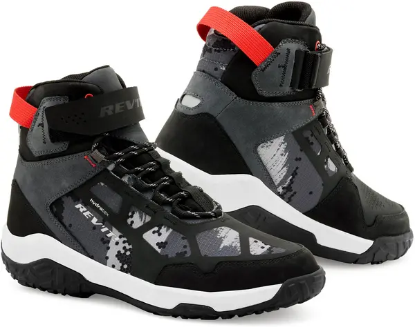 Image of REV'IT! Shoes Descent H2O Black Red Size 43