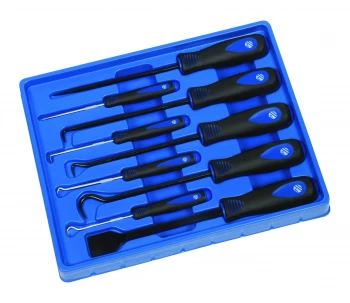 Image of Sykes-Pickavant 66088700 Hook & Pick Set 9Pc - Hardened Chrome Vanadium Steel
