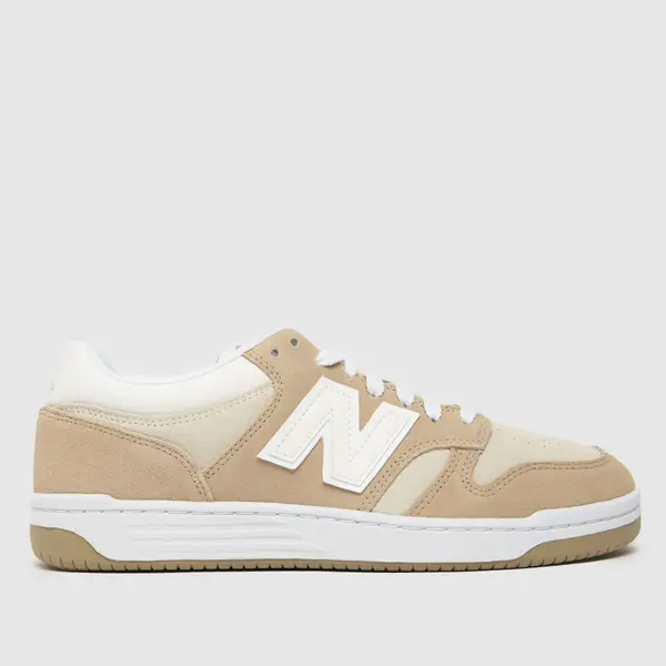 Image of New Balance 480 trainers in white & beige White & Beige UK 6 (EU 39½)
