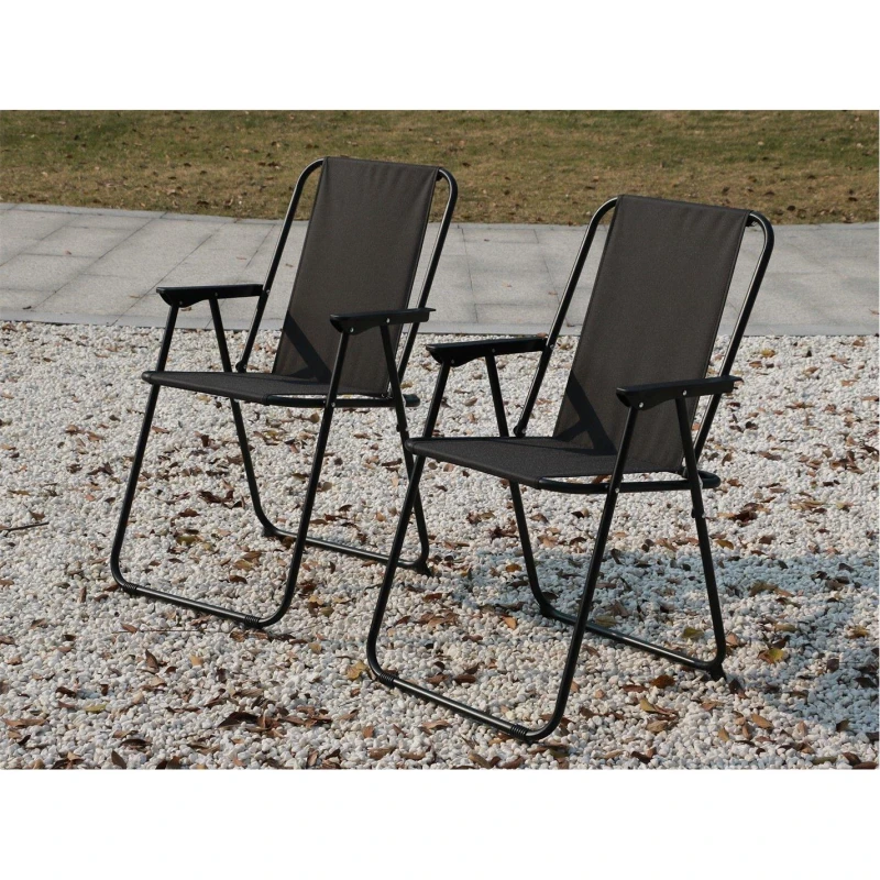 Image of Linea Studio Pair of Oxford Folding Patio Chairs Multi unisex One Size